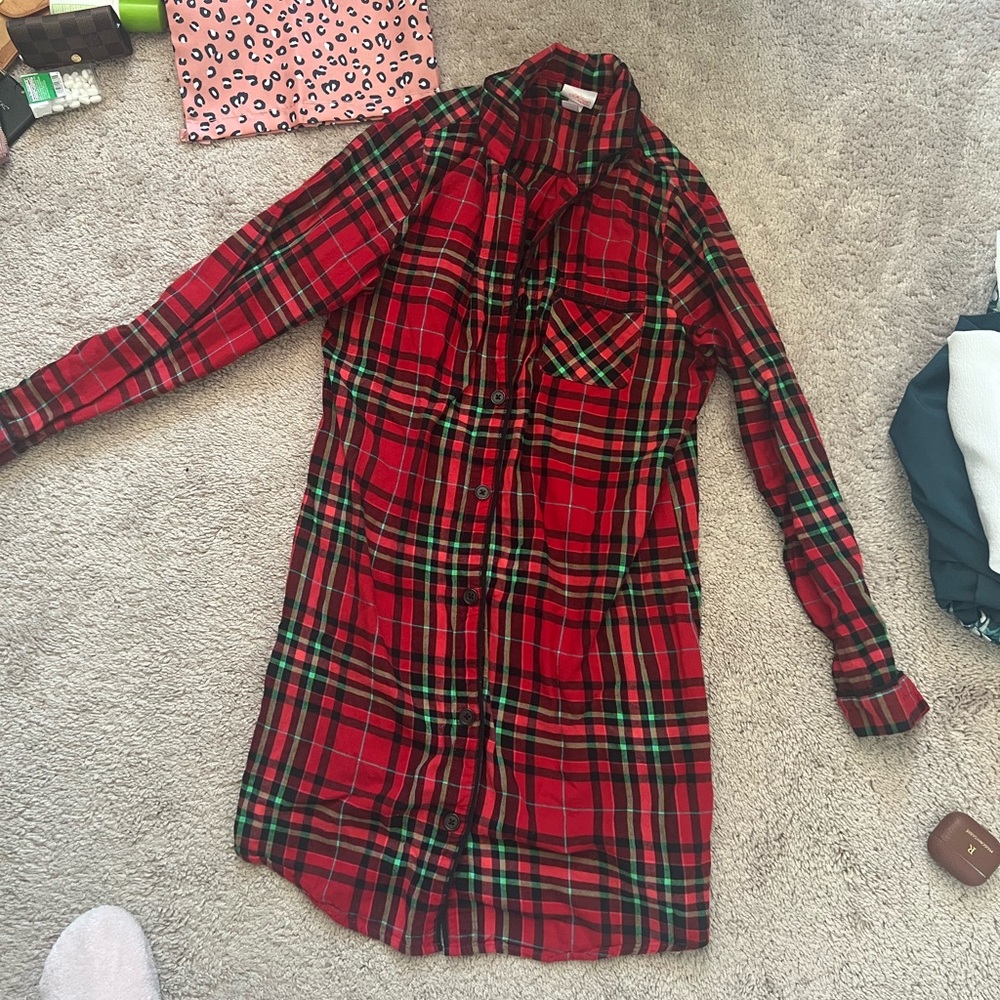 Plaid Pajamas women’s nightshirt
